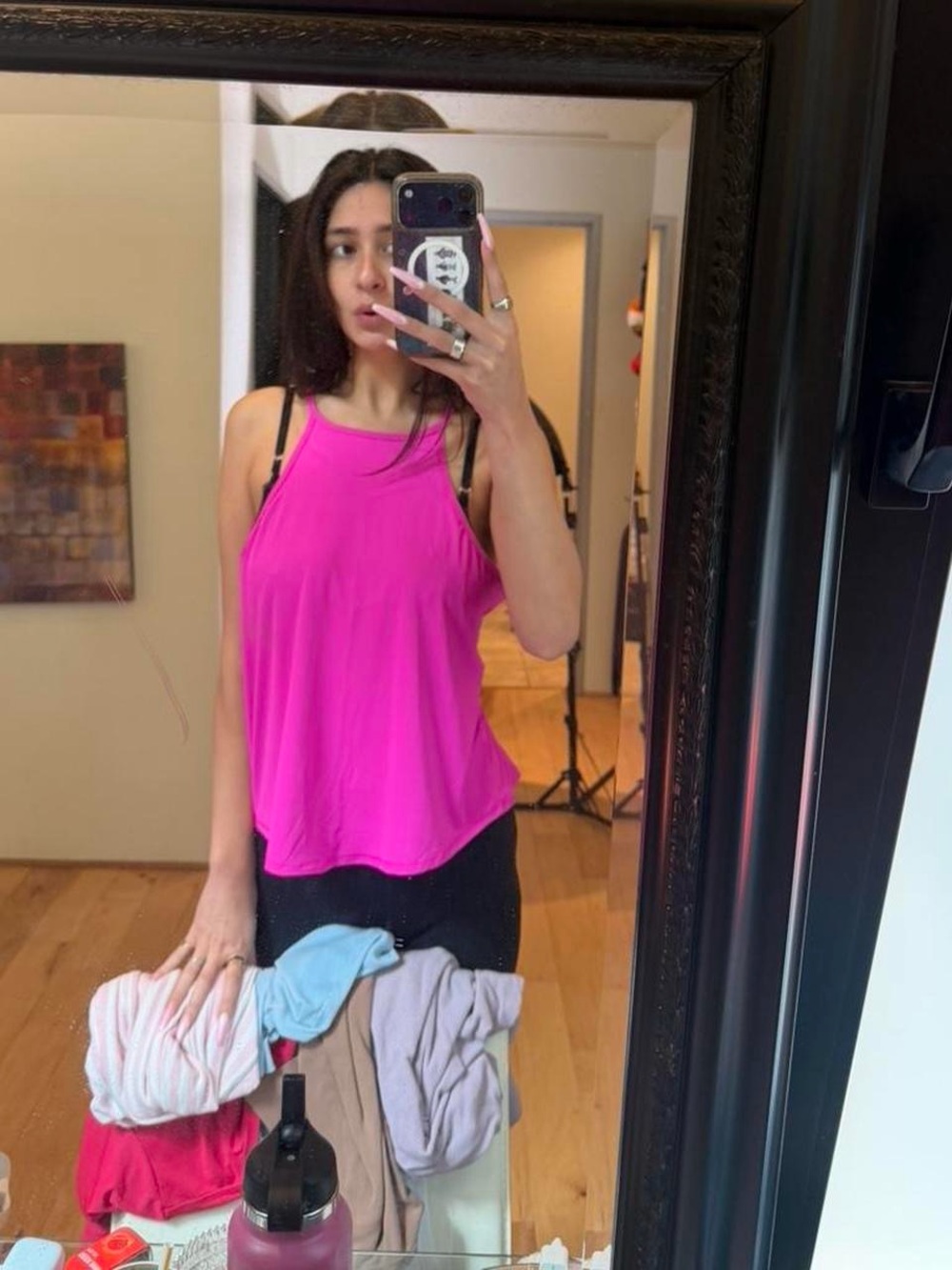 all in motion Bright Hot Pink Racerback Tank Top